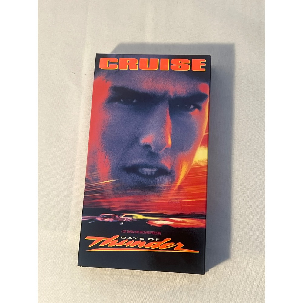 Days‎ of Thunder Tom Cruise VHS Movie PG-13 Paramount 1990 Color 107 Min Stereo